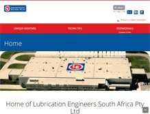 Tablet Screenshot of lubricationengineers.co.za